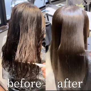 ロング 縮毛矯正・似合わせ タナカ レイヤのヘアスタイル