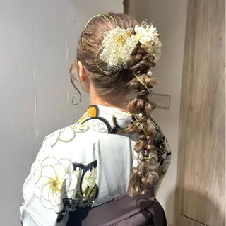 ロング ヘアアレンジ 縮毛矯正/Wカラー /アレンジ🌙あまにのヘアスタイル