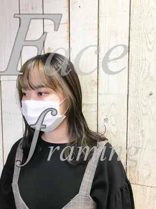 ミディアム カラー 福田 ジュンキのヘアスタイル