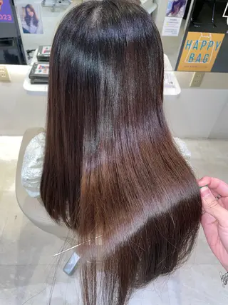 ロング 髪質改善・縮毛矯正 濱　泰賀のヘアスタイル