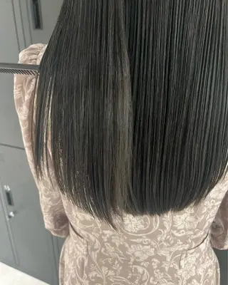 ロング カラー 暗髪カラー🫐パーマ おくだりんかのヘアスタイル
