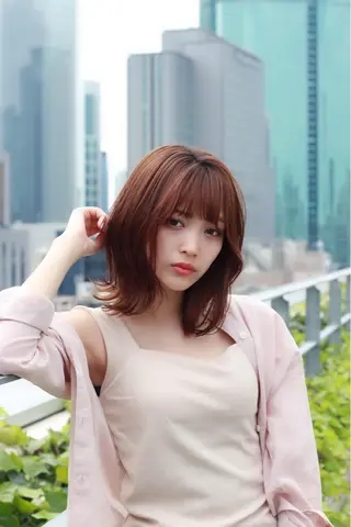 ミディアム カラー equal銀座 黒田💚のヘアスタイル