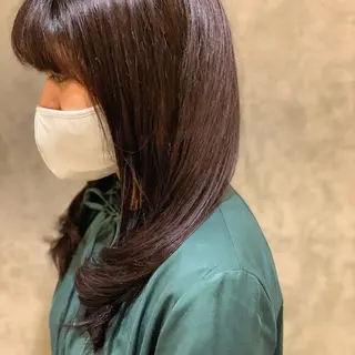 ミディアム カラー ショート／透明感 カラー加治竜汰💡のヘアスタイル