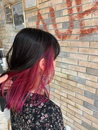 セミロング カラー ヘアアレンジ VIM hairおもろまち店のヘアスタイル