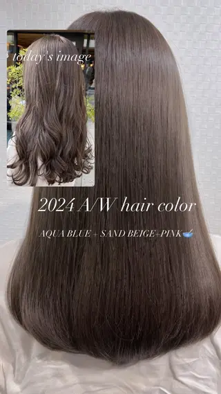ロング カラー 柔らか垢抜けｶﾗｰと ｶｯﾄ🫧ASUKAのヘアスタイル