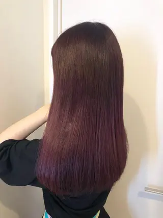 セミロング カラー パーマ ヘアアレンジ ネイル マツエク・マツパ 🧡艶髪ちゅるん髪 🫧🧡YUKI❄️のヘアスタイル