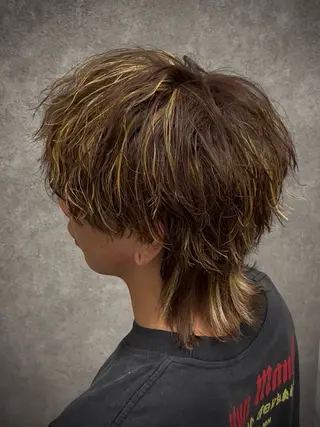 ミディアム カラー メンズ メンズウルフ特化🐺 🔥長山耕大🔥のヘアスタイル