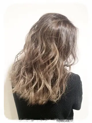 ミディアム セミロング ロング カラー ヘアアレンジ 韓国♡ハイライト ♡YURIのヘアスタイル