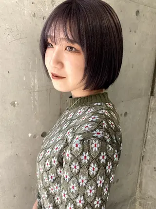 ショート カラー 髪質改善.縮毛矯正 ×韓国ヘアyukiのヘアスタイル