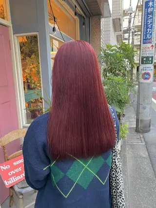 セミロング カラー AYANO ／レイヤー／オリーブのヘアスタイル