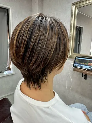 ショート カラー Lien 深井店のヘアスタイル