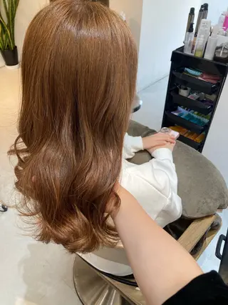 セミロング ✨色持ちの良い艶 カラー✨蟹江真世のヘアスタイル