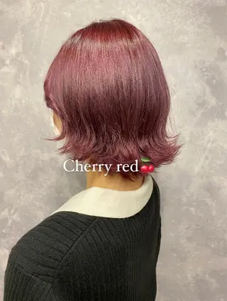 ミディアム カラー ヘアアレンジ 🥀暖色韓国ヘア💕 保科侑花のヘアスタイル
