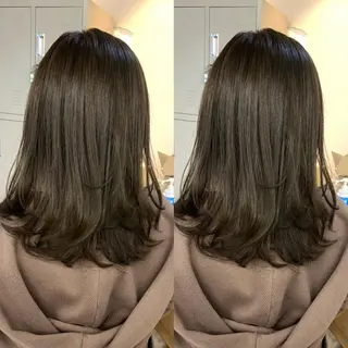 ミディアム カラー leben serikaのヘアスタイル