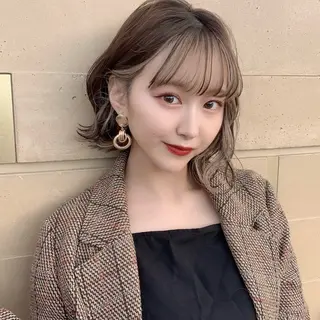 ミディアム 水原　悠吾 ELISS　ブリーチのヘアスタイル