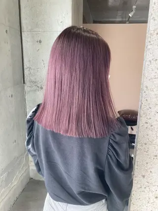 ミディアム カラー 髪質改善.縮毛矯正 ×韓国ヘアyukiのヘアスタイル