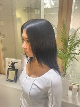 セミロング ハイトーンカラーエク ステ🌺RENA🌺のヘアスタイル