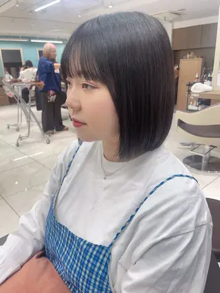 ミディアム カラー 店長福島成美/髪質 改善縮毛矯正/カラーのヘアスタイル