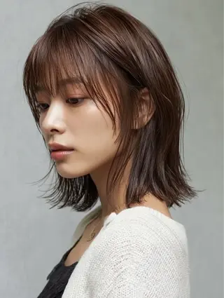 ミディアム ロゼ 神田 雅春のヘアスタイル