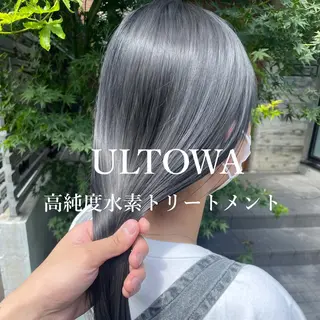 セミロング カラー 顔周りカット 【オノザワリョウ】のヘアスタイル