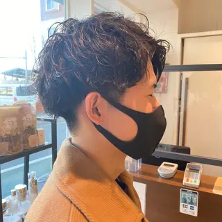 パーマ メンズ ウルフカット ハッシュカット/七海のヘアスタイル
