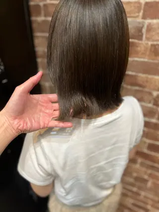 セミロング カラー メンズ 久木原 ゆりのヘアスタイル