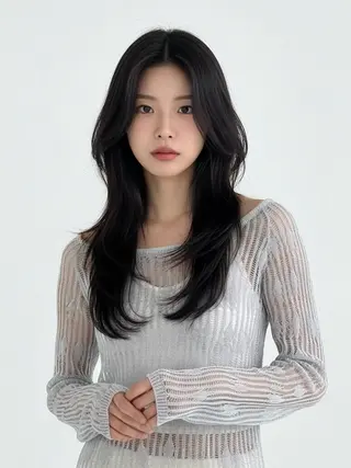 ミディアム 韓国レイヤーカット 🫧大阪梅田レイヤーのヘアスタイル