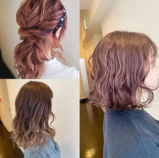 ミディアム カラー ヘアアレンジ 韓国✖️網紅🖤 パーマYURIYAのヘアスタイル