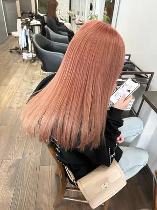セミロング バレイヤージュ 隅中秀弥のヘアスタイル