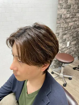 パーマ メンズ 佐々木 浩之のヘアスタイル