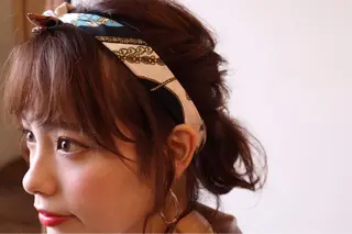 ミディアム ヘアアレンジ 髪質改善✨️透明感カ ラー✧*。山下さいみのヘアスタイル