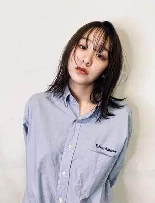 セミロング 宮腰 瑠果のヘアスタイル