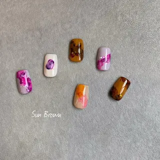 ネイル Sun Brown サンブラウンのネイルデザイン