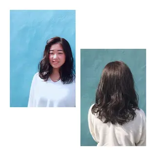 ミディアム カラー Jill franc _ ayanoのヘアスタイル
