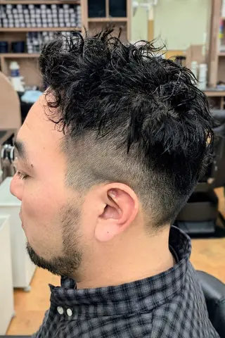 ショート パーマ 理容プラージュ燕三条 福井のヘアスタイル