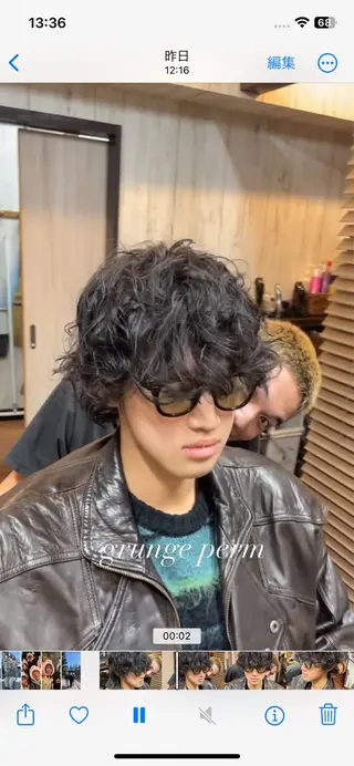 パーマ メンズ 鈴木 悠斗のヘアスタイル