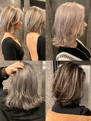 ミディアム カラー ブリーチ＆カラーが 得意☀️望月宣雄☀️のヘアスタイル