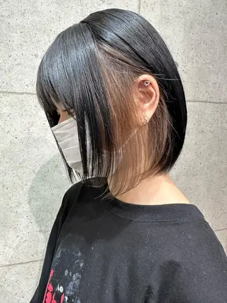 ミディアム 韓国パーマ 美容師 和田爽良のヘアスタイル