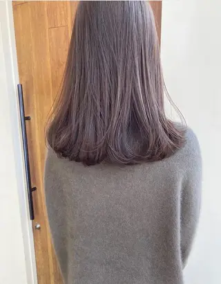 セミロング カラー HATSUMEI ゆうまのヘアスタイル
