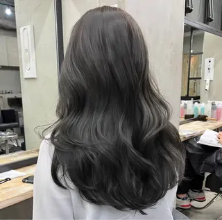 ロング カラー 新宿/韓国ヘア/ 髪質改善ストレートのヘアスタイル