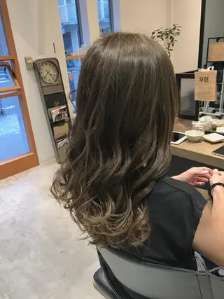 セミロング カラー ヘアアレンジ 似合わせレイヤー/ 美髪縮毛矯正/ミナエのヘアスタイル