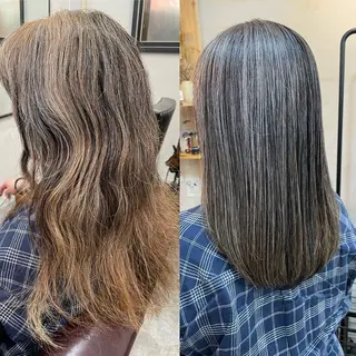 ロング カラー SUN GLOW  サングロウ所属・水素トリートメント／ 髪質改善/ナカノメのヘアスタイル