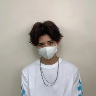 ショート ヘアアレンジ メンズ EMANON池袋3rd所属・ダブルカラー｜ なおき｜池袋美容師のヘアスタイル