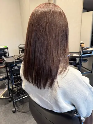 セミロング 髪質改善⚡️カラー 🍀武久 誠🍀のヘアスタイル