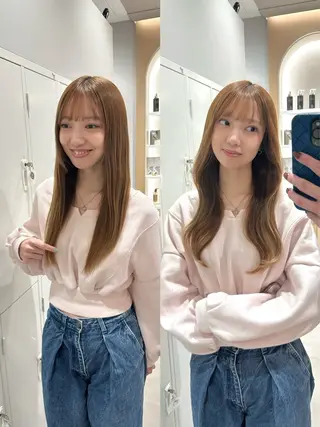 ロング 韓国ヘア、髪質改善 ✨平山大樹✨のヘアスタイル