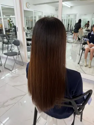 ロング カラー りきと🦋河原町 縮毛矯正/艶カラーのヘアスタイル