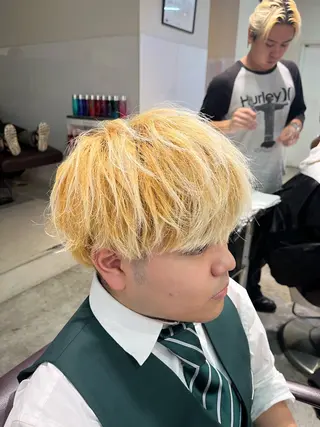 メンズ フェザーパーマ🌙 毛流れ yuzukiのヘアスタイル