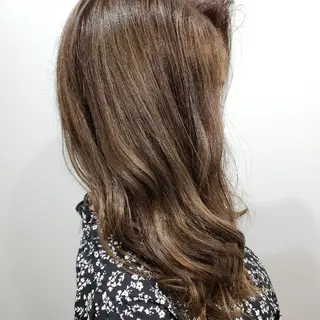 ロング カラー 饒平名 知也のヘアスタイル