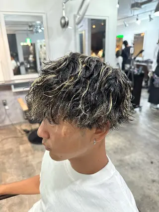 パーマ メンズ 加藤 聖也のヘアスタイル