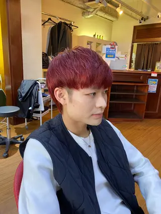 ミディアム カラー メンズ メンズ特化 岸本 阪急六甲サロンドロイのヘアスタイル